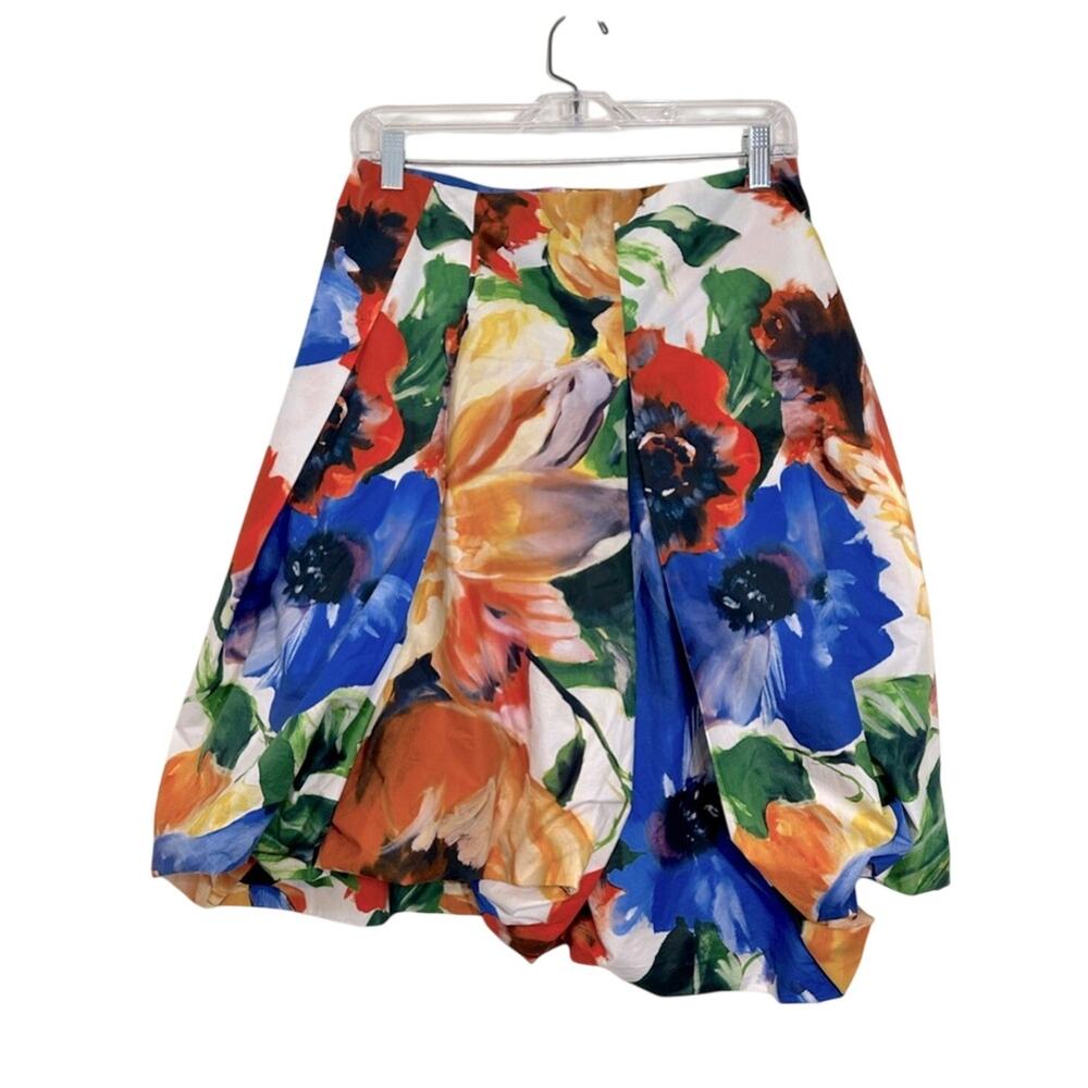Pauw Amsterdam Skirt Women 1 Small Multicolor‎ Floral Excellent Pleated Bubble